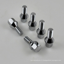 6PCS Hex Wheel Lug Bolt avec Chrome Surface